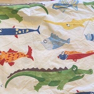 Pottery Barn Kids Funny Fish Twin Sheet Set
